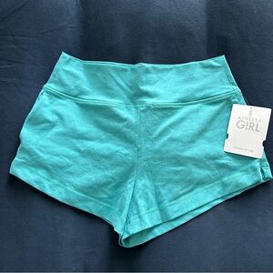 NWT Athleta Girl right moves itsy bitsy 2” athletic shorts teal